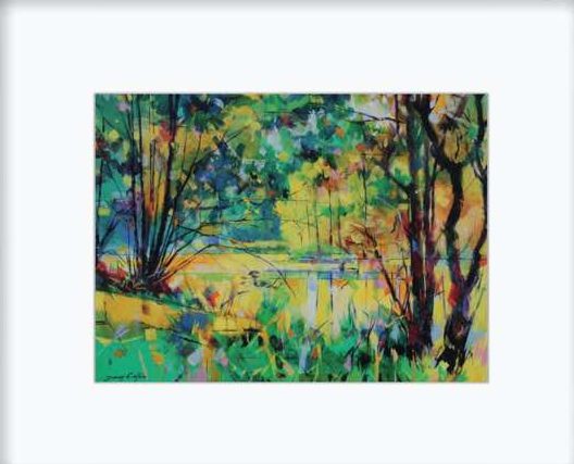 Pond in Queenswood mounted print | Doug Eaton